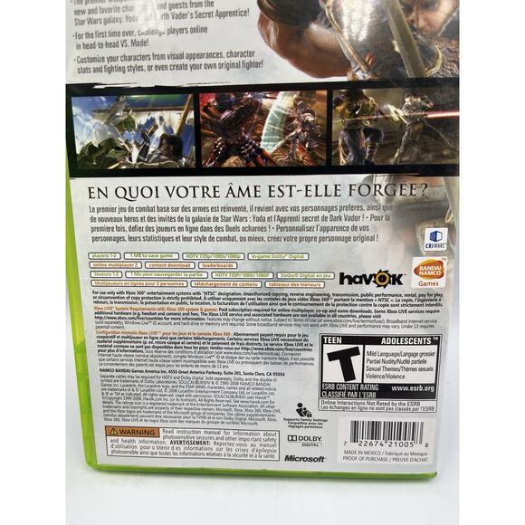 Soul Calibur IV (Microsoft Xbox 360, 2008) Complete CIB with Manual - Picture 4 of 10